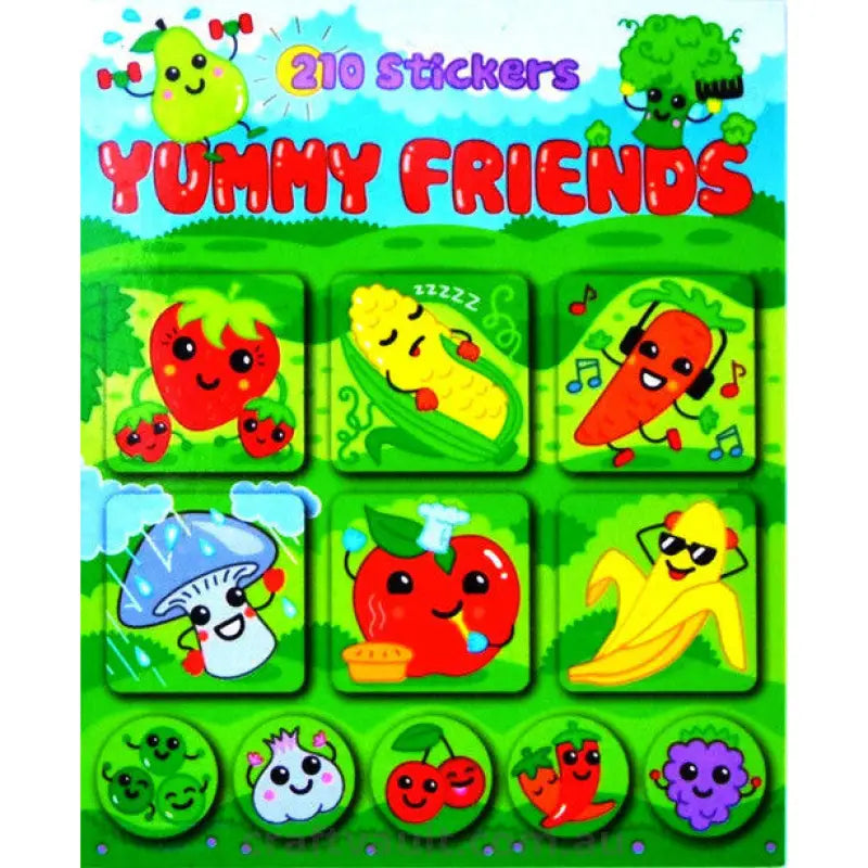 Sticker Books Yummy Friends 210 Stickers