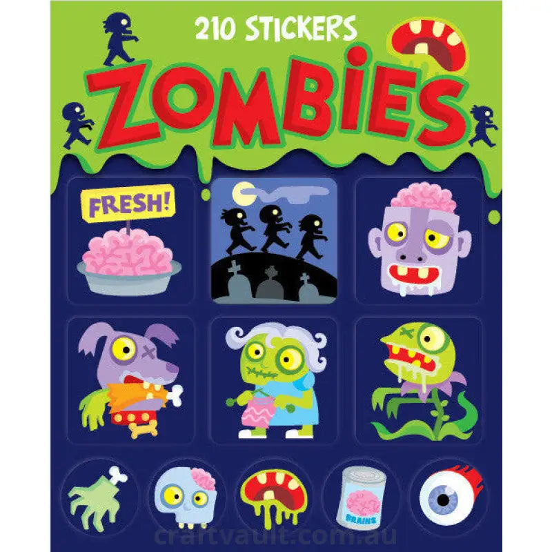 Sticker Books Zombies 210 Stickers