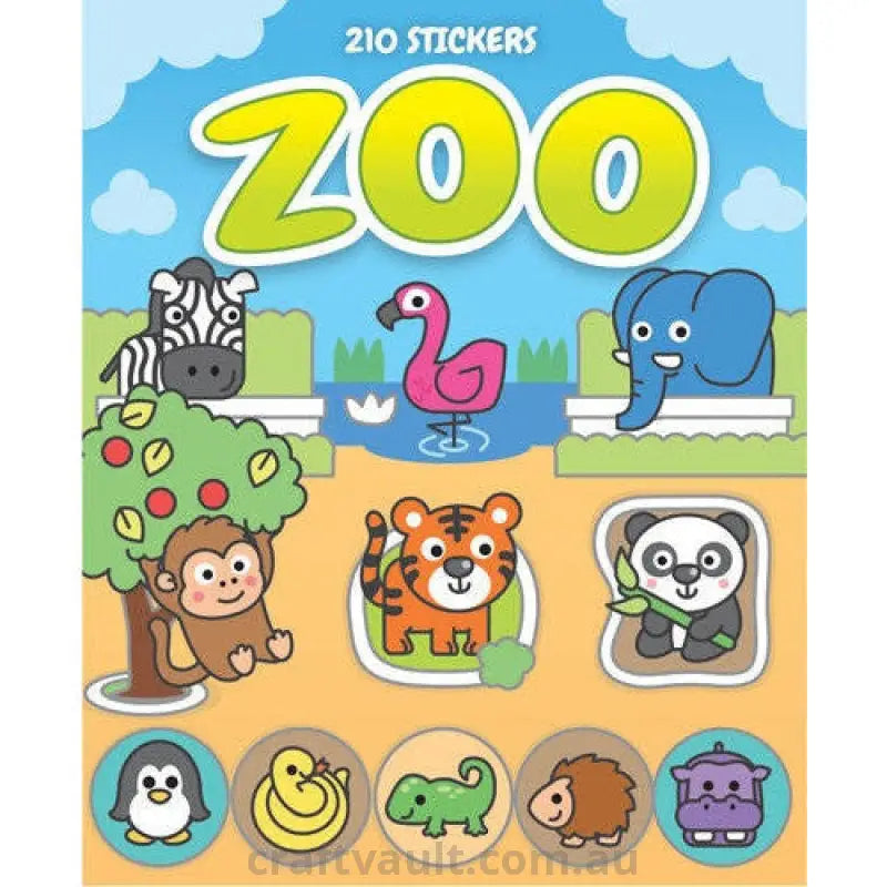 Sticker Books Zoo 210 Stickers