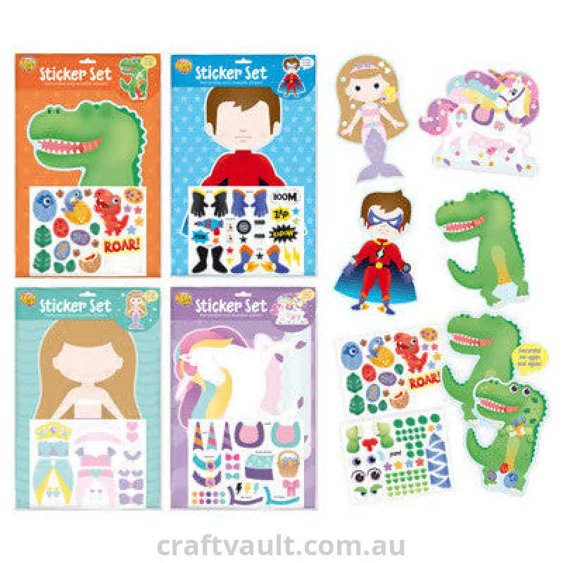 Sticker Kit Dress Ups 4 Assorted