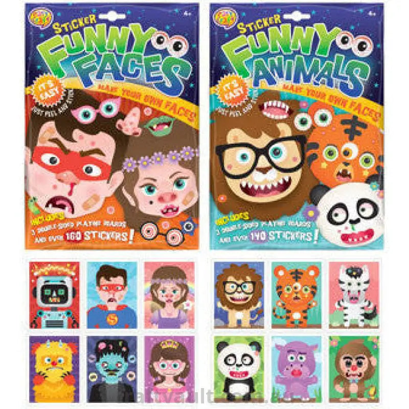 Sticker Kit Funny Faces 2 Assorted