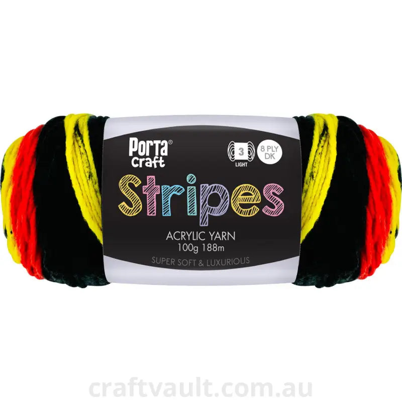 Stripes Acrylic Yarn 100g 188m 8ply Indigenous