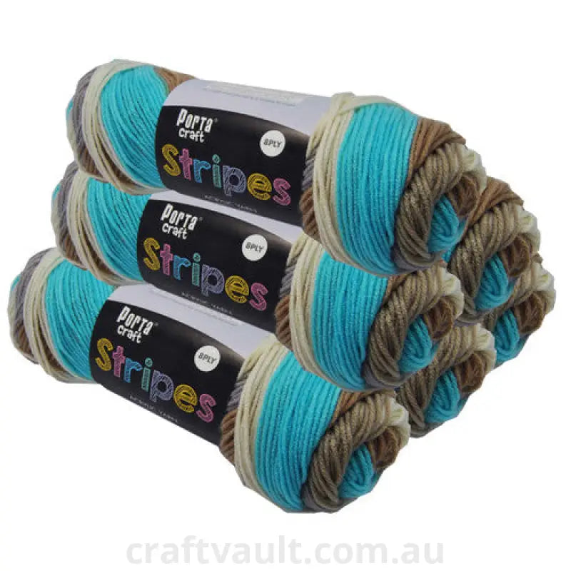 Stripes Acrylic Yarn 100g 188m 8ply Sandbar