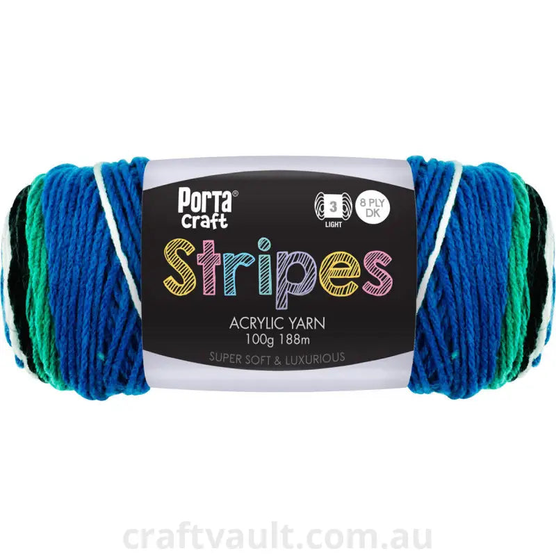 Stripes Acrylic Yarn 100g 188m 8ply Torres Strait Island