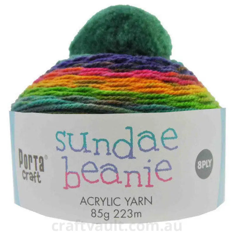 Sundae Beanie Yarn 85g 8ply - Candy Buttons