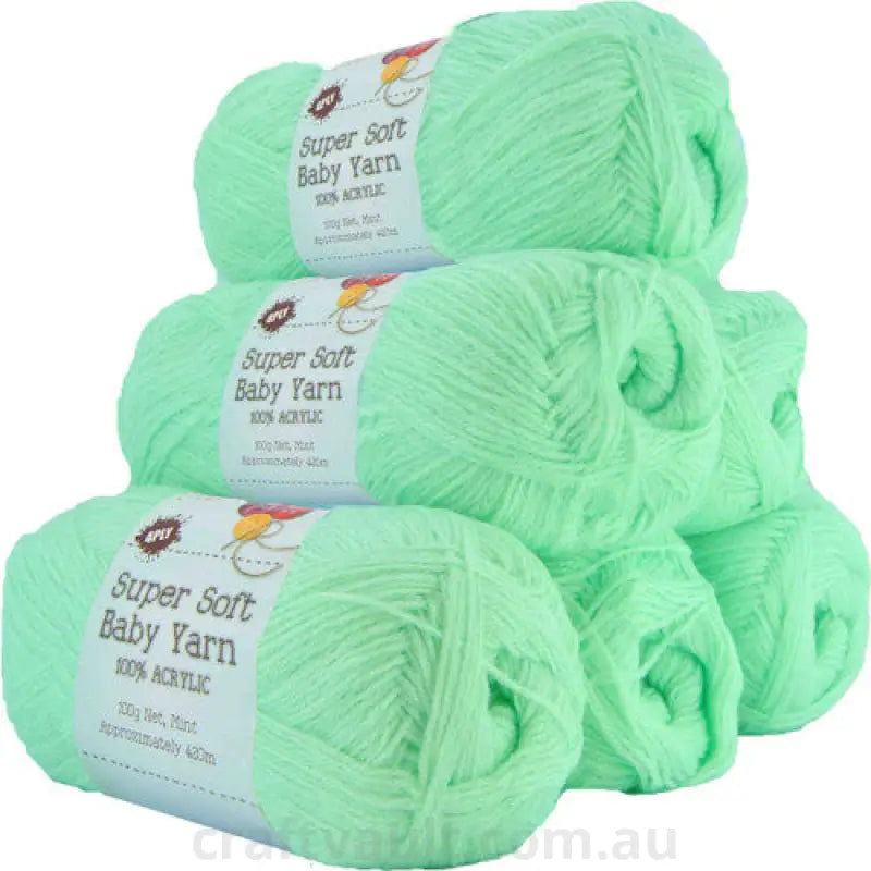 Super Soft Baby Acryl Yarn 420m 4ply Mint