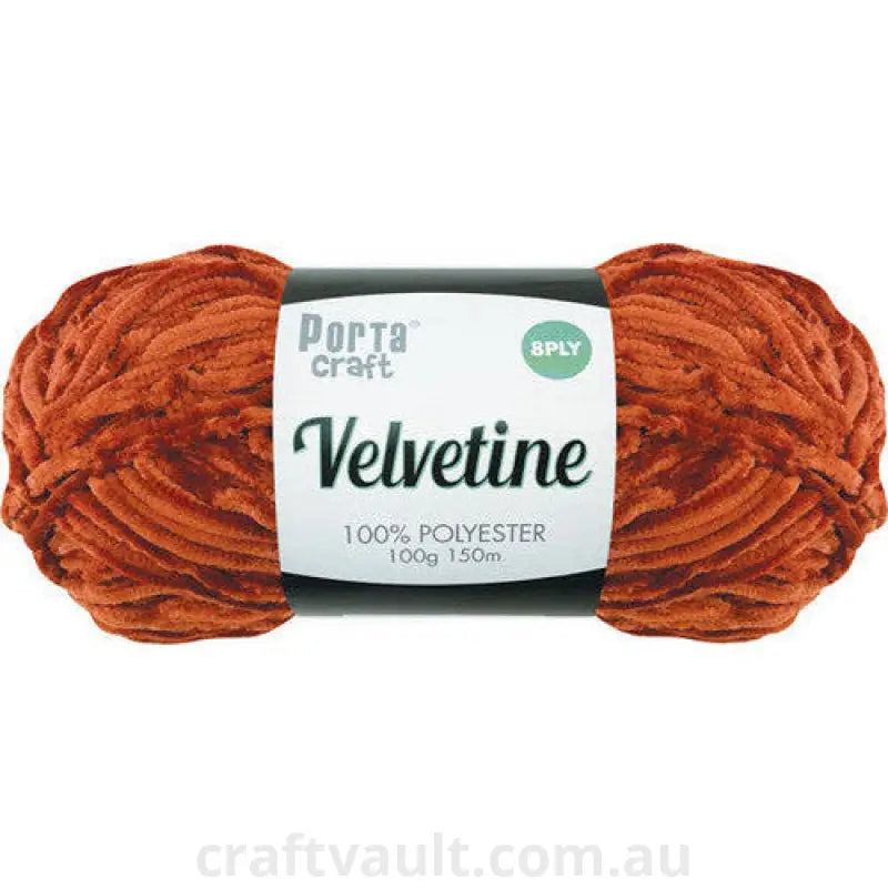 Velvetine Yarn 100g 150m Copper