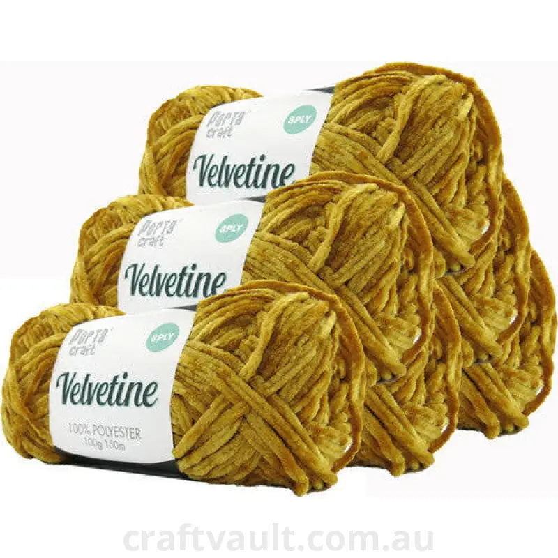 Velvetine Yarn 100g 150m Mustard