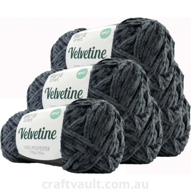 Velvetine Yarn 100g 150m Slate