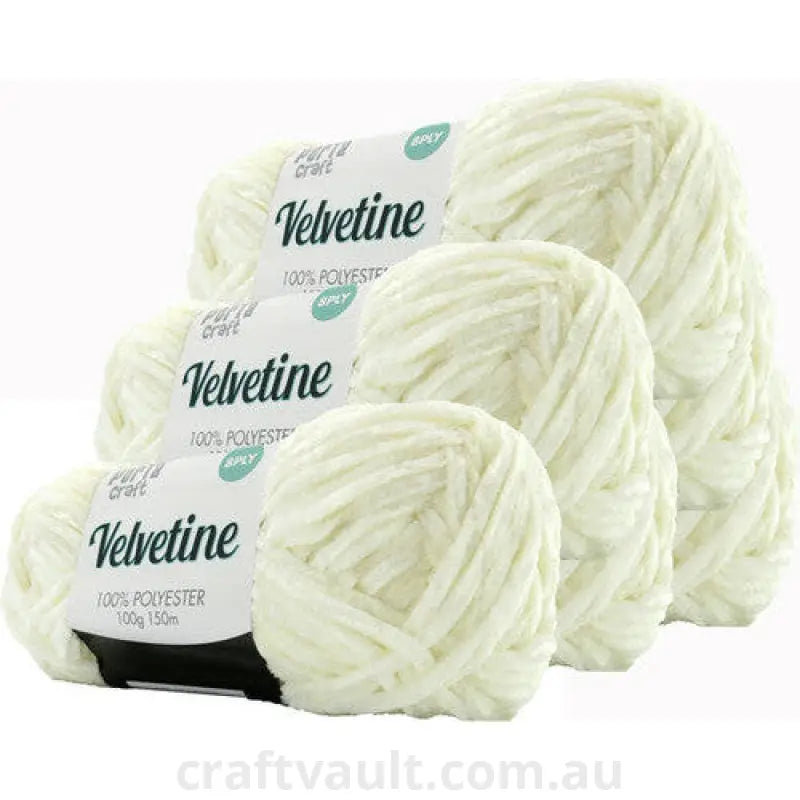 Velvetine Yarn 100g 150m White