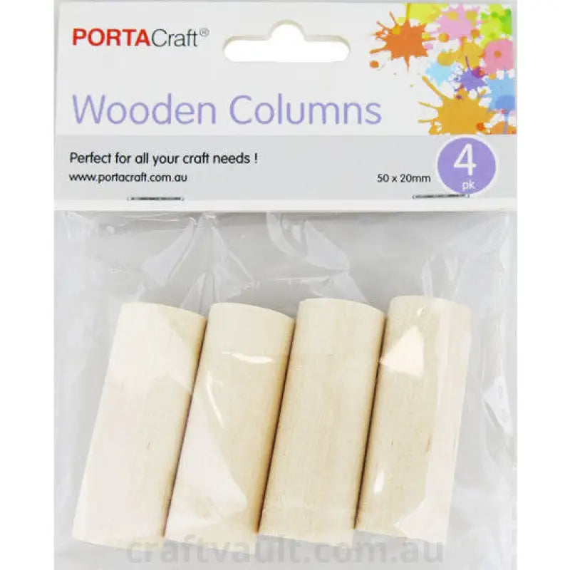 Wooden Columns  50x20mm 4 Pack