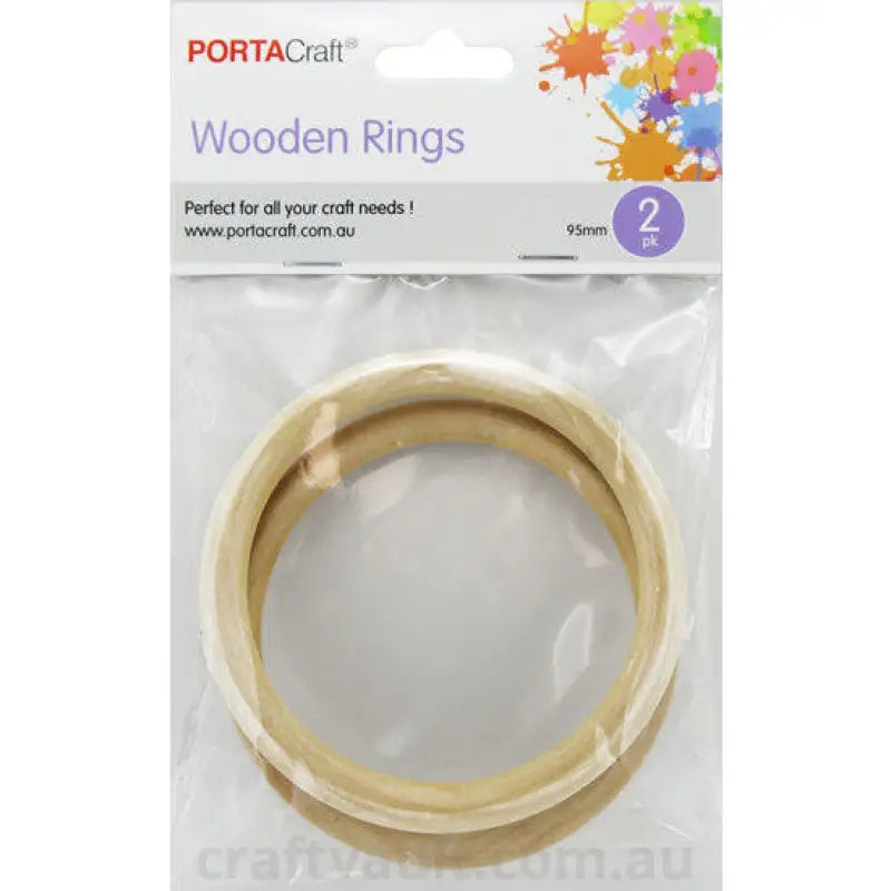 Wooden Rings 95mm 2 Pack