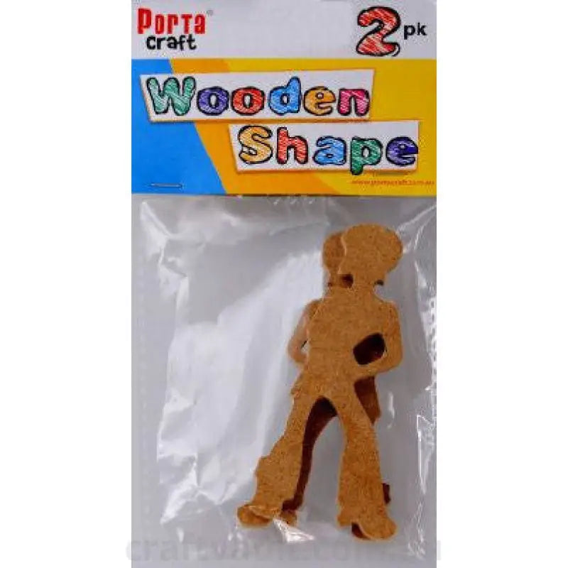 Wooden Shapes Person 2 Pack