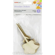 Wooden Sticks Flowers 55x120mm 5 Pack