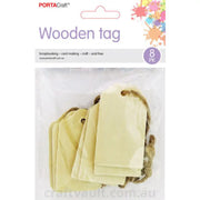 Wooden Tags With String 34x60mm 8 Pack