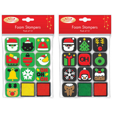 Porta Craft Christmas Foam Stamp Set 12pc