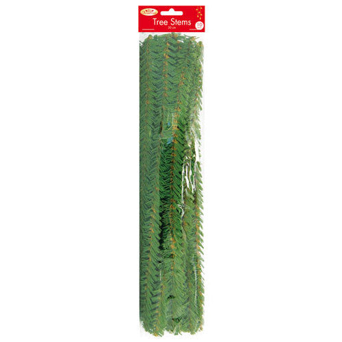 Porta Craft Christmas Tree Craft Stems 30cm 10pk
