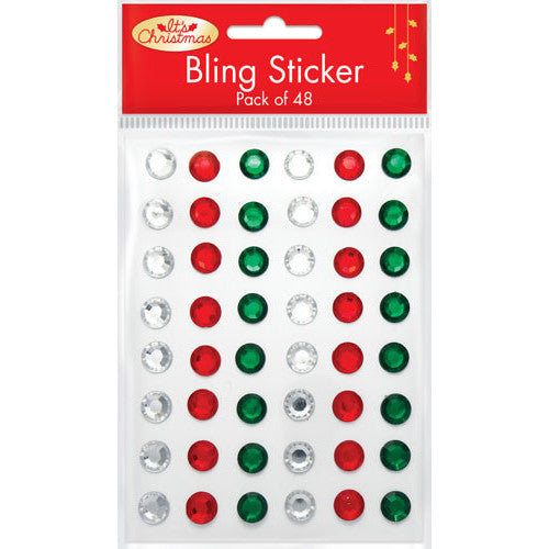 Small sparkling rhinestone craft accents for Christmas cards and gift tags
