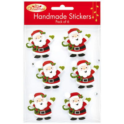 Porta Craft Handmade Santa Stickers 6pk