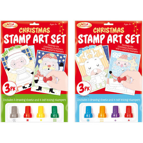 Porta Craft Christmas Self-Inking Stamp Art Set - Makes 3
