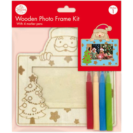 Porta Craft Colour-In Wooden Santa Picture Frame