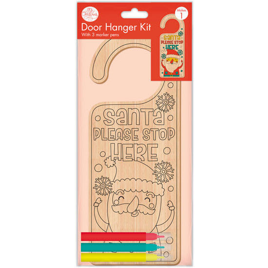 Porta Craft Colour-In Wooden Christmas Door Hanger