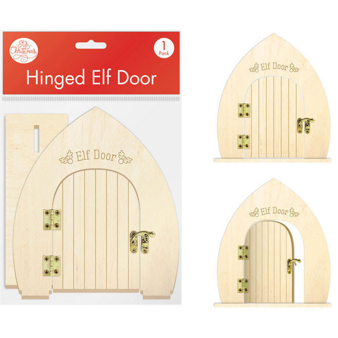 Porta Craft Wooden Christmas Elf Door with Hinges & Latch