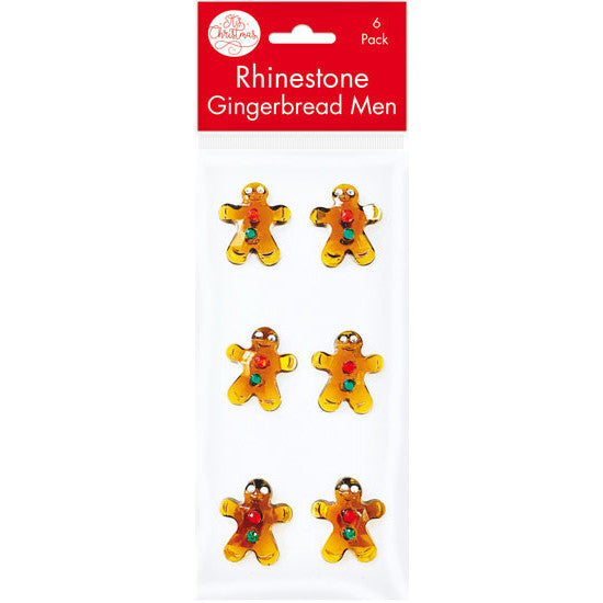 Gingerbread Christmas gem character stickers for cards, presents and scrapbooks