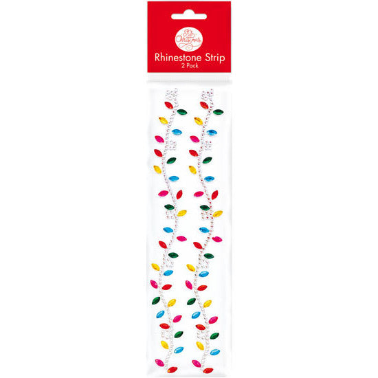 Christmas Lights Rhinestone Strips 2pk