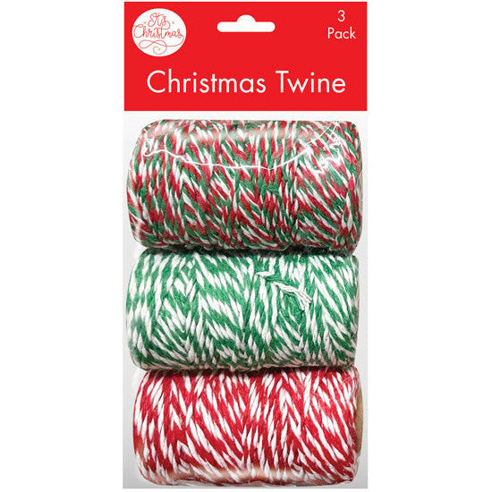 Porta Craft Christmas Bakers Twine 2.28m 3pk