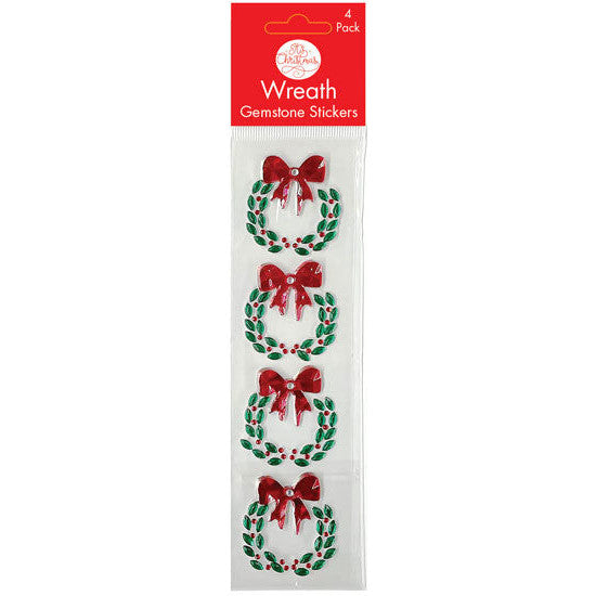 Christmas Wreath Bling Shapes 4pk