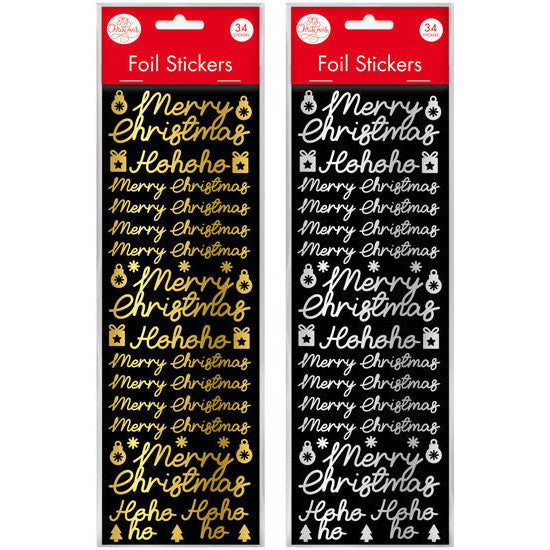 Porta Craft Gold Christmas Foil Sticker Sheet