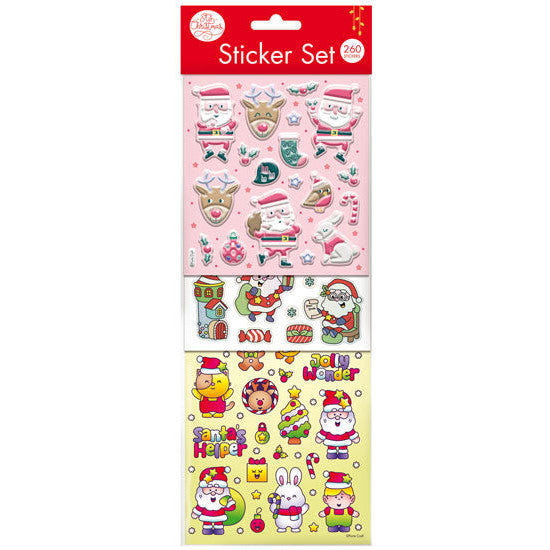 Large assorted festive sticker collection for card making, gift wrapping and crafts