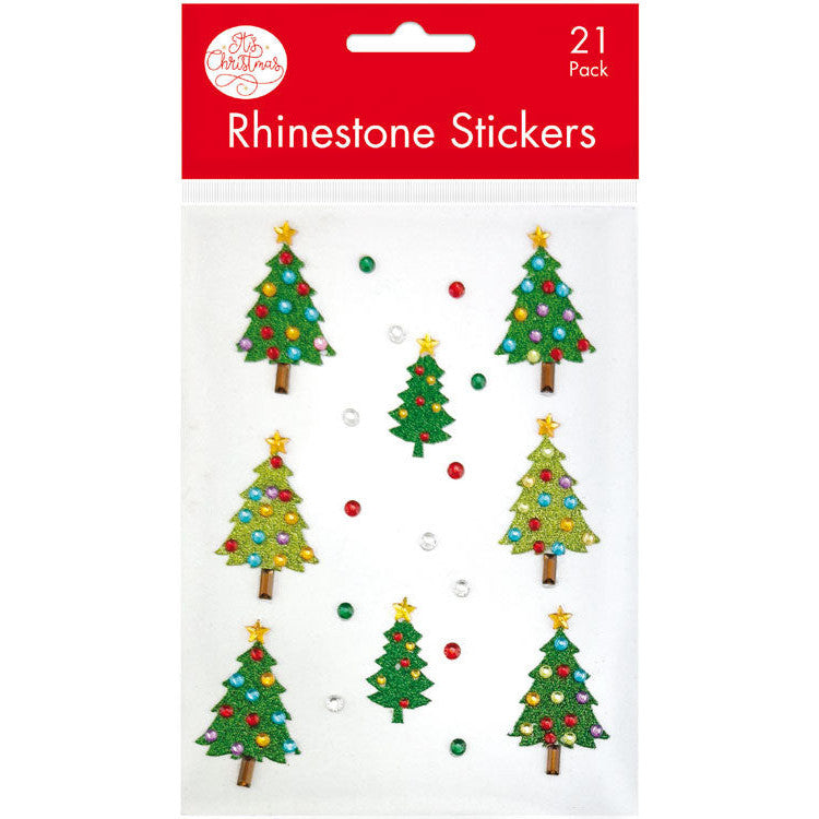 Porta Craft Christmas Tree Rhinestones & Gems 21pc