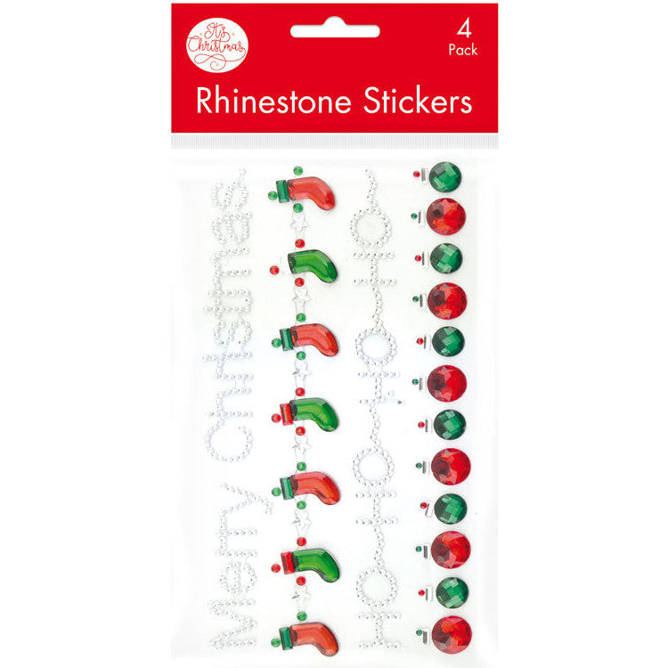 Porta Craft Christmas Rhinestone Border Strips 15.5cm 4pk