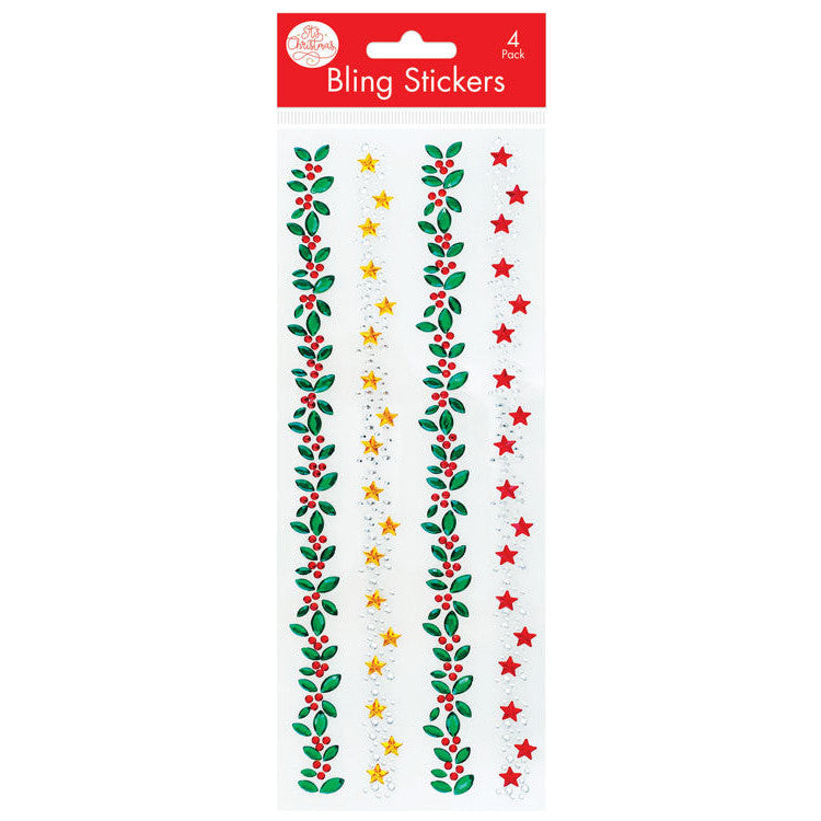 Porta Craft Christmas Bling Border Strips 4pk