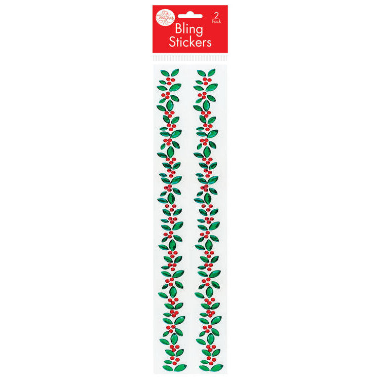 Porta Craft Holly Bling Border Strips 2pk