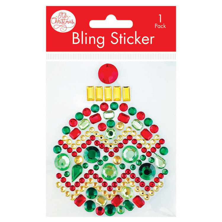 Porta Craft Bling Christmas Bauble Sticker Decal