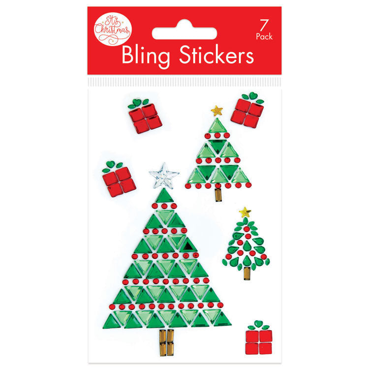 Porta Craft Bling Presents & Tree Stickers 7pcs