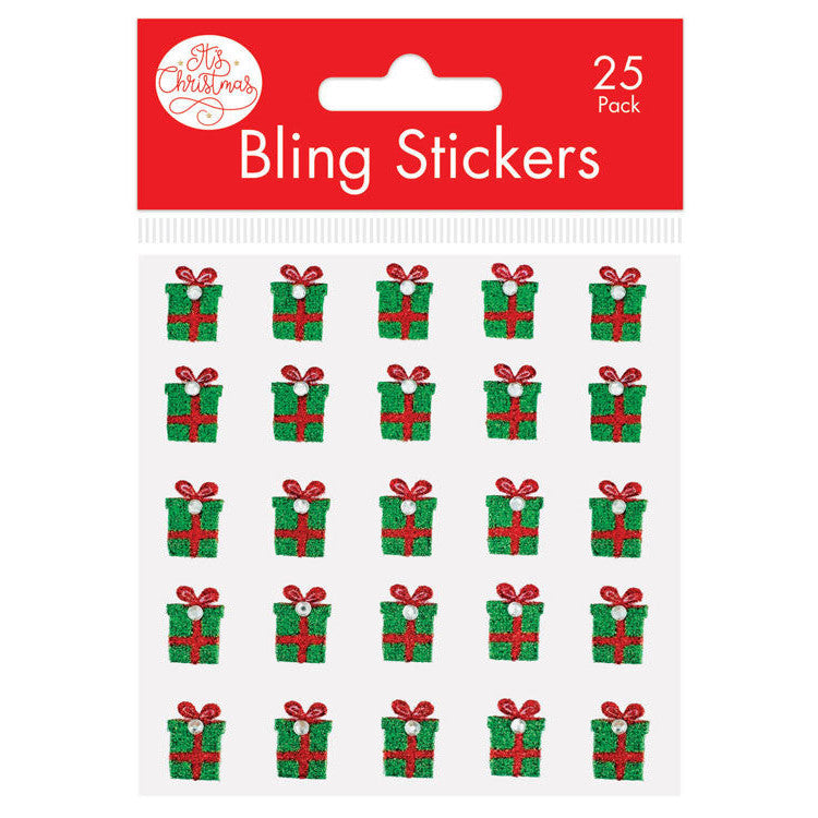 Porta Craft Christmas Present Bling Stickers 25pk