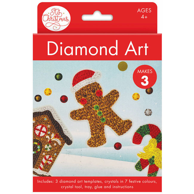 Porta Craft Gingerbread Diamond Art Craft Kit - Makes 3