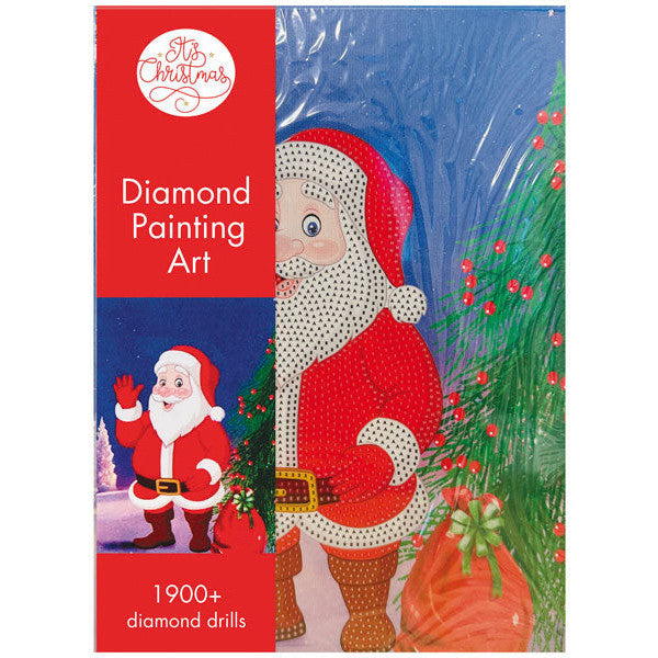 Porta Craft Christmas Santa Diamond Art Canvas 22 x 30cm