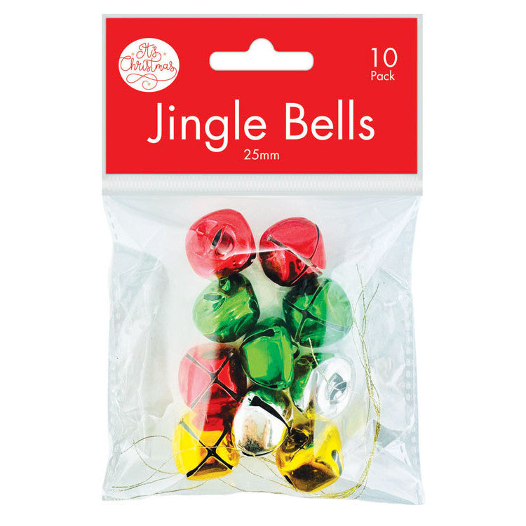 Porta Craft Christmas Jingle Bells 25mm 10pk