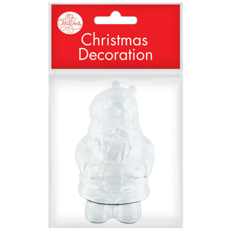Porta Craft Clear DIY Santa Christmas Ornament