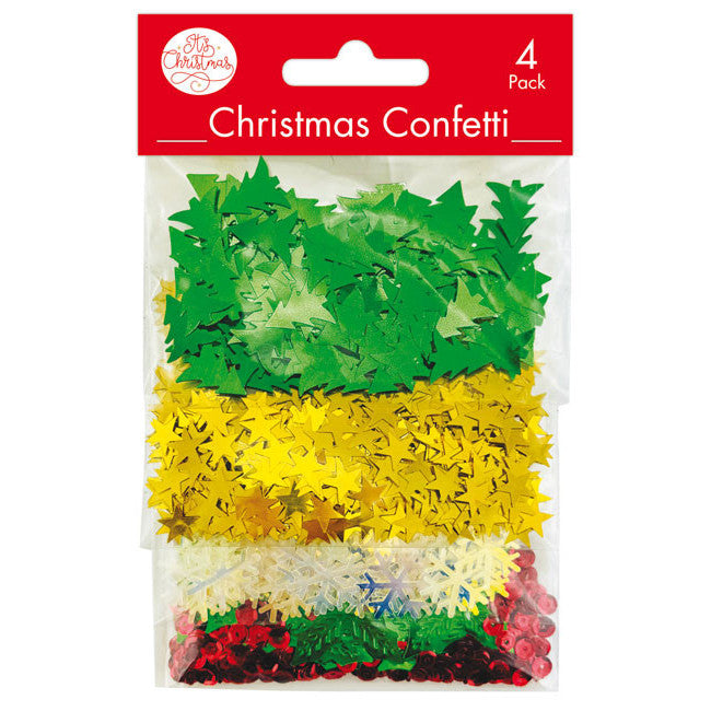 Porta Craft Christmas Confetti 4-Bag Set